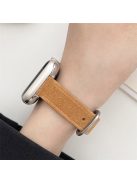 Watch Band for Apple Watch Series 10 42mm / 9 8 7 41mm / SE (2023) SE (2022) SE 6 5 4 40mm / 3 2 1 38mm Leather Watch Straps Soft Band - Autumn Orange