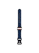 Watch Band for Apple Watch Series 10 42mm / 9 8 7 41mm / SE (2023) SE (2022) SE 6 5 4 40mm / 3 2 1 38mm Leopard Silicone Watch Strap - Black Blue