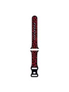 Watch Band for Apple Watch Series 10 42mm / 9 8 7 41mm / SE (2023) SE (2022) SE 6 5 4 40mm / 3 2 1 38mm Leopard Silicone Watch Strap - Black Red