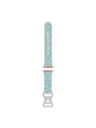 Watch Band for Apple Watch Series 10 42mm / 9 8 7 41mm / SE (2023) SE (2022) SE 6 5 4 40mm / 3 2 1 38mm Leopard Silicone Watch Strap - Gray Cyan