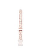 Watch Band for Apple Watch Series 10 42mm / 9 8 7 41mm / SE (2023) SE (2022) SE 6 5 4 40mm / 3 2 1 38mm Leopard Silicone Watch Strap - Starlight Milk Tea