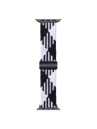 Watch Band for Apple Watch Series 10 42mm / 9 8 7 41mm / SE (2023) SE (2022) SE 6 5 4 40mm / 3 2 1 38mm Magnetic Nylon Braided Wristband - Black+White