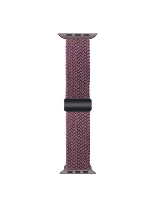 Watch Band for Apple Watch Series 10 42mm / 9 8 7 41mm / SE (2023) SE (2022) SE 6 5 4 40mm / 3 2 1 38mm Magnetic Nylon Braided Wristband - Dark Purple