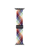 Watch Band for Apple Watch Series 10 42mm / 9 8 7 41mm / SE (2023) SE (2022) SE 6 5 4 40mm / 3 2 1 38mm Magnetic Nylon Braided Wristband - Official Rainbow