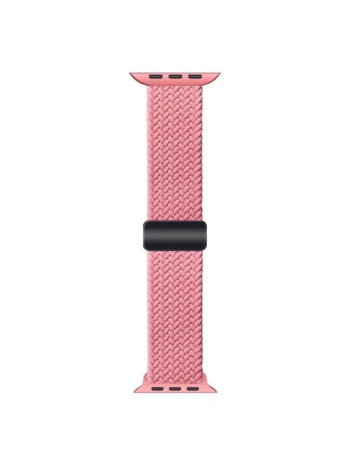 Watch Band for Apple Watch Series 10 42mm / 9 8 7 41mm / SE (2023) SE (2022) SE 6 5 4 40mm / 3 2 1 38mm Magnetic Nylon Braided Wristband - Pink