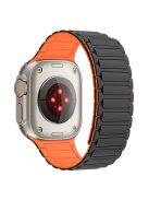 Watch Band for Apple Watch Series 10 42mm / 9 8 7 41mm / SE (2023) SE (2022) SE 6 5 4 40mm / 3 2 1 38mm Magnetic Silicone Strap - Black Orange