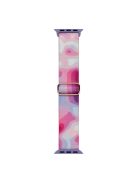 Watch Band for Apple Watch Series 10 42mm / 9 8 7 41mm / SE (2023) SE (2022) SE 6 5 4 40mm / 3 2 1 38mm Nylon Pattern Strap - Purple Blue