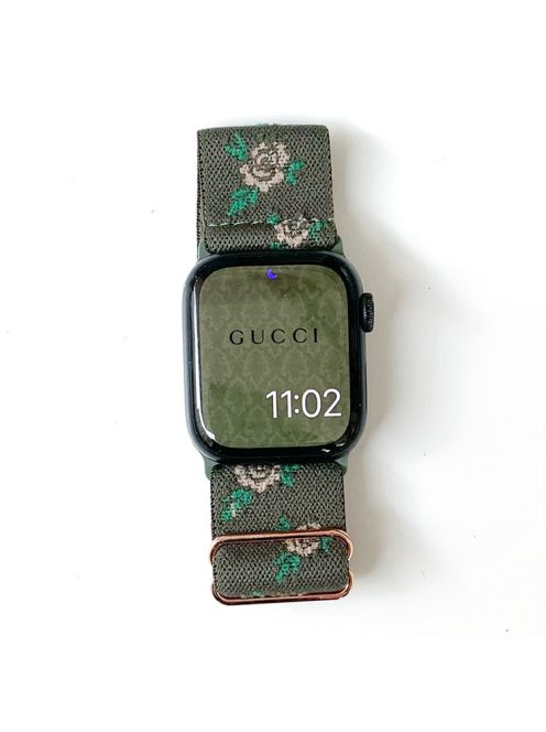 Watch Band for Apple Watch Series 10 42mm / 9 8 7 41mm / SE (2023) SE (2022) SE 6 5 4 40mm / 3 2 1 38mm Nylon Watch Strap - Army Green