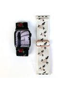 Watch Band for Apple Watch Series 10 42mm / 9 8 7 41mm / SE (2023) SE (2022) SE 6 5 4 40mm / 3 2 1 38mm Nylon Watch Strap - Pink / Flower