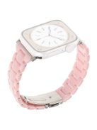 Watch Band for Apple Watch Series 10 42mm / 9 8 7 41mm / SE (2023) SE (2022) SE 6 5 4 40mm / 3 2 1 38mm Resin Bands 3-Bead Watch Strap - Pink