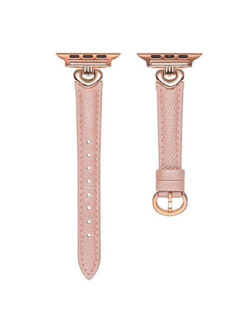 Watch Band for Apple Watch Series 10 42mm / 9 8 7 41mm / SE (2023) SE (2022) SE 6 5 4 40mm / 3 2 1 38mm Sheepskin Watch Strap - Pink