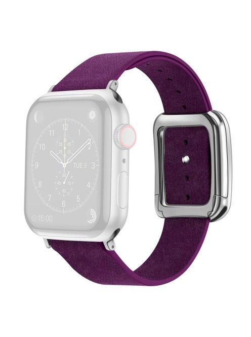 Watch Band for Apple Watch Series 10 42mm / 9 8 7 41mm / SE (2023) SE (2022) SE 6 5 4 40mm / 3 2 1 38mm Snap Button Men's Strap - Purple