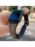 Watch Band for Apple Watch Series 10 42mm / 9 8 7 41mm / SE (2023) SE (2022) SE 6 5 4 40mm / 3 2 1 38mm Soft Leather Wrist Strap - Dark Grey