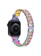 Watch Band for Apple Watch Series 10 42mm / 9 8 7 41mm / SE (2023) SE (2022) SE 6 5 4 40mm / 3 2 1 38mm Stainless Steel Rhinestone Decor Watch Strap - Multi-Color