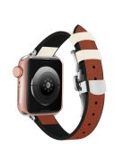 Watch Band for Apple Watch Series 10 42mm / 9 8 7 41mm / SE (2023) SE (2022) SE 6 5 4 40mm / 3 2 1 38mm Watch Strap - Brown / Silver Buckle