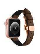 Watch Band for Apple Watch Series 10 42mm / 9 8 7 41mm / SE (2023) SE (2022) SE 6 5 4 40mm / 3 2 1 38mm Watch Strap - Tan / Rose Gold Buckle