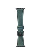 Watch Band for Apple Watch Series 10 42mm / 9 8 7 41mm / SE (2023) SE (2022) SE 6 5 4 40mm / 3 2 1 38mm Watch Strap Genuine Cow Leather Bracelet - Blue