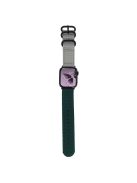 Watch Band for Apple Watch Series 10 42mm / 9 8 7 41mm / SE (2023) SE (2022) SE 6 5 4 40mm / 3 2 1 38mm Watch Strap Nylon Watchband - Grey+Green