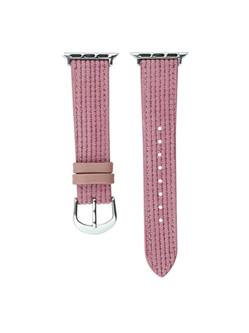 Watch Band for Apple Watch Series 10 42mm / 9 8 7 41mm / SE (2023) SE (2022) SE 6 5 4 40mm / 3 2 1 38mm Watch Strap PU Leather Watchband - Pink Purple