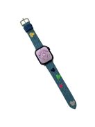 Watch Band for Apple Watch Series 10 42mm / 9 8 7 41mm / SE (2023) SE (2022) SE 6 5 4 40mm / 3 2 1 38mm Watchband Embroidery Watch Strap - Mouse Light Blue Denim