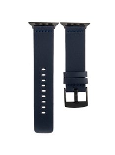   Watch Band for Apple Watch Series 10 42mm / 9 8 7 41mm / SE (2023) SE (2022) SE 6 5 4 40mm / 3 2 1 38mm Watchband Genuine Cow Leather Watch Strap - Navy Blue