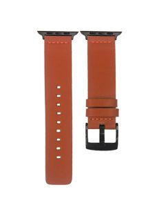   Watch Band for Apple Watch Series 10 42mm / 9 8 7 41mm / SE (2023) SE (2022) SE 6 5 4 40mm / 3 2 1 38mm Watchband Genuine Cow Leather Watch Strap - Orange