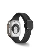 Watch Band For Apple Watch Series 10 42mm / 9 8 7 41mm / SE (2023) SE (2022) SE 6 5 4 40mm / 3 2 1 38mm Woven Texture Silicone Strap - Black