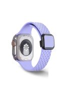 Watch Band For Apple Watch Series 10 42mm / 9 8 7 41mm / SE (2023) SE (2022) SE 6 5 4 40mm / 3 2 1 38mm Woven Texture Silicone Strap - Lilac