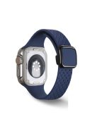 Watch Band For Apple Watch Series 10 42mm / 9 8 7 41mm / SE (2023) SE (2022) SE 6 5 4 40mm / 3 2 1 38mm Woven Texture Silicone Strap - Midnight Blue