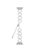 Watch Band for Apple Watch Series 10 42mm / 9 8 7 41mm / SE (2023) SE (2022) SE 6 5 4 40mm / 3 2 1 38mm Zinc Alloy Strap Heart Chain Design - Grey