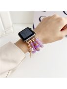 Watch Band for Apple Watch Series 10 42mm / 9 8 7 41mm / SE (2023) SE (2023) SE 6 5 4 40mm / 3 2 1 38mm Beaded Watch Strap with Tassel - Purple