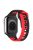 Watch Band for Apple Watch Series 10 46mm / Ultra 2 Ultra 49mm /  Series 9 8 7 45mm / 6 5 4 SE (2023) SE (2022) SE 44mm / 3 2 1 42mm Dual-Color Silicone Strap - Black / Red