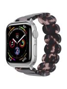 Watch Band for Apple Watch Series 10 46mm / Ultra 2 Ultra 49mm /  Series 9 8 7 45mm / 6 5 4 SE (2023) SE (2022) SE 44mm / 3 2 1 42mm Elastic Resin Strap - Black Grey