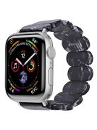 Watch Band for Apple Watch Series 10 46mm / Ultra 2 Ultra 49mm /  Series 9 8 7 45mm / 6 5 4 SE (2023) SE (2022) SE 44mm / 3 2 1 42mm Elastic Resin Strap - Black Mix