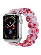 Watch Band for Apple Watch Series 10 46mm / Ultra 2 Ultra 49mm /  Series 9 8 7 45mm / 6 5 4 SE (2023) SE (2022) SE 44mm / 3 2 1 42mm Elastic Resin Strap - Hot Pink