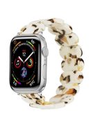 Watch Band for Apple Watch Series 10 46mm / Ultra 2 Ultra 49mm /  Series 9 8 7 45mm / 6 5 4 SE (2023) SE (2022) SE 44mm / 3 2 1 42mm Elastic Resin Strap - Nougat