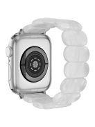 Watch Band for Apple Watch Series 10 46mm / Ultra 2 Ultra 49mm /  Series 9 8 7 45mm / 6 5 4 SE (2023) SE (2022) SE 44mm / 3 2 1 42mm Elastic Resin Strap - Pearl White