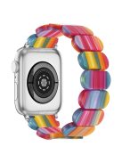 Watch Band for Apple Watch Series 10 46mm / Ultra 2 Ultra 49mm /  Series 9 8 7 45mm / 6 5 4 SE (2023) SE (2022) SE 44mm / 3 2 1 42mm Elastic Resin Strap - Rainbow