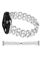 Watch Band for Apple Watch Series 10 46mm / Ultra 2 Ultra 49mm /  Series 9 8 7 45mm / 6 5 4 SE (2023) SE (2022) SE 44mm / 3 2 1 42mm Rhinestone Decor Zinc Alloy Strap - Silver