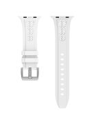 Watch Strap for Apple Watch 10 46mm / Ultra 2 / Ultra 49mm / 9 8 7 45mm / SE (2023) SE (2022) SE 6 5 4 44mm / 3 2 1 42mm Silicone Band - White