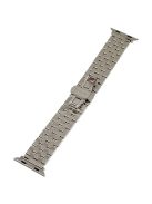 Watch Strap for Apple Watch Series 10 42mm / 9 8 7 41mm / SE (2023) SE (2022) SE 6 5 4 40mm / 3 2 1 38mm 5-Beads Stainless Steel Metal Wristband - Silver