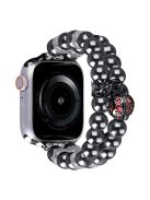 Watch Strap for Apple Watch Series 10 42mm / 9 8 7 41mm / SE (2023) SE (2022) SE 6 5 4 40mm / 3 2 1 38mm Beads Wrist Band - Grey