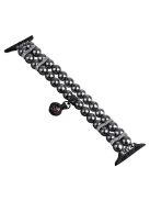 Watch Strap for Apple Watch Series 10 42mm / 9 8 7 41mm / SE (2023) SE (2022) SE 6 5 4 40mm / 3 2 1 38mm Beads Wrist Band - Grey