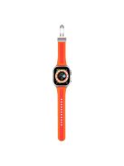 Watch Strap for Apple Watch Series 10 42mm / 9 8 7 41mm / SE (2023) SE (2022) SE 6 5 4 40mm / 3 2 1 38mm Bi-Color Silicone Watch Band with Buckle - Orange / Red