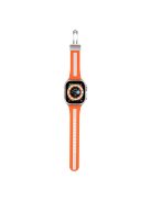 Watch Strap for Apple Watch Series 10 42mm / 9 8 7 41mm / SE (2023) SE (2022) SE 6 5 4 40mm / 3 2 1 38mm Bi-Color Silicone Watch Band with Buckle - Orange / Starlight