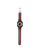 Watch Strap for Apple Watch Series 10 42mm / 9 8 7 41mm / SE (2023) SE (2022) SE 6 5 4 40mm / 3 2 1 38mm Bi-Color Silicone Watch Band with Buckle - Red / Black