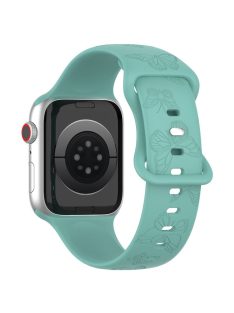   Watch Strap for Apple Watch Series 10 42mm / 9 8 7 41mm / SE (2023) SE (2022) SE 6 5 4 40mm / 3 2 1 38mm Butterfly Silicone Watch Band - Green