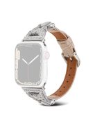 Watch Strap for Apple Watch Series 10 42mm / 9 8 7 41mm / SE (2023) SE (2022) SE 6 5 4 40mm / 3 2 1 38mm Butterfly Watch Band - Light Pink / Silver Buckle