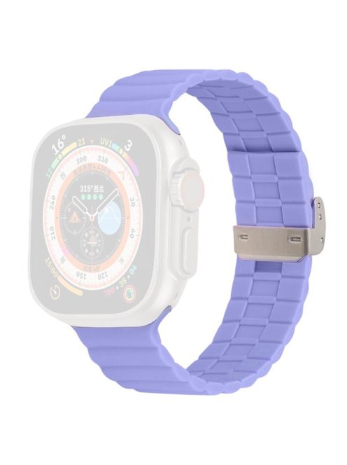 Watch Strap for Apple Watch Series 10 42mm / 9 8 7 41mm / SE (2023) SE (2022) SE 6 5 4 40mm / 3 2 1 38mm Clip Buckle Silicone Watchband - Purple