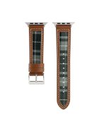 Watch Strap for Apple Watch Series 10 42mm / 9 8 7 41mm / SE (2023) SE (2022) SE 6 5 4 40mm / 3 2 1 38mm Cloth+Leather Band - Style B